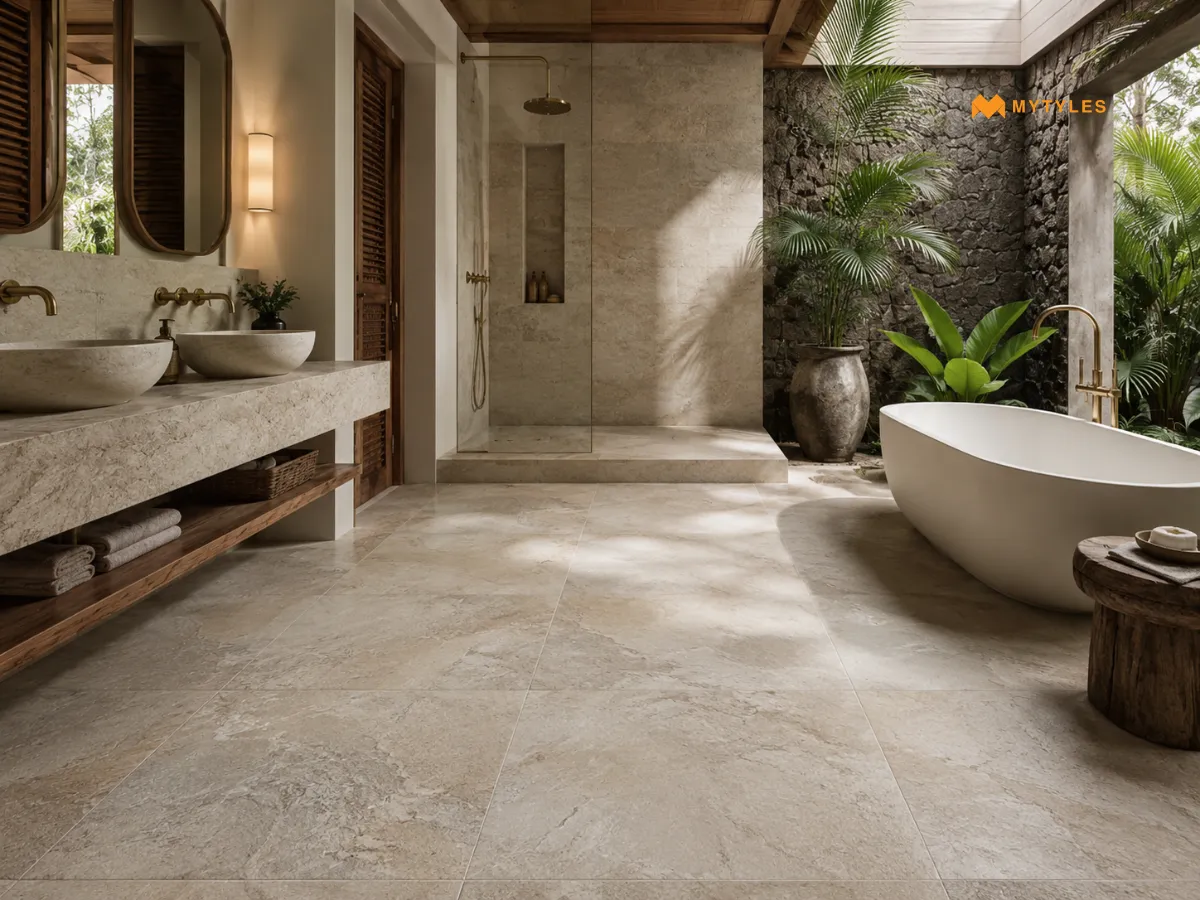 Lay Stone-Look Tiles on the Floor